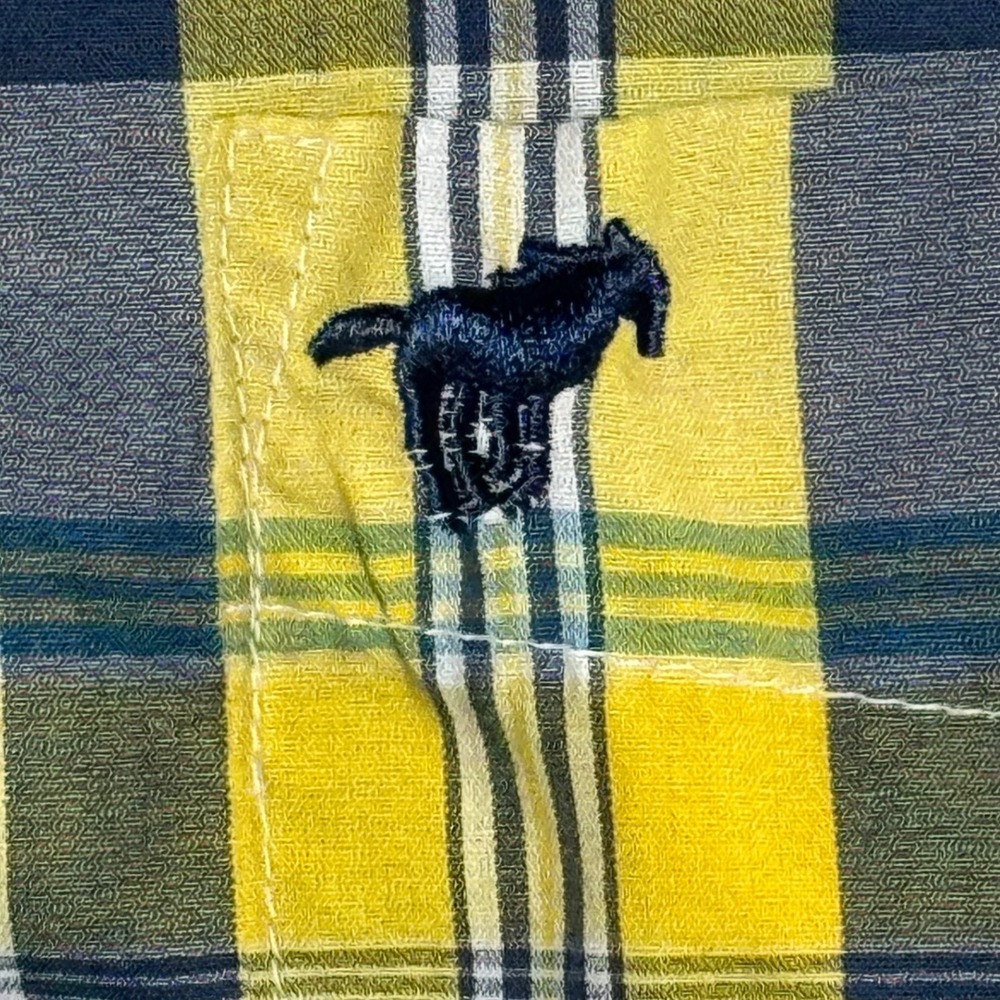 Wrangler Boys Yellow Plaid Short Sleeve Shirt / Size M (8) / Sku0094 - Picture 2 of 10